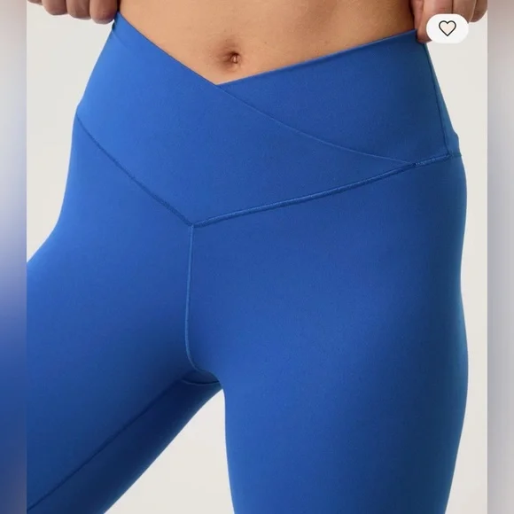 OFFLINE By Aerie Real Me High Waisted Crossover Flare Legging Blue Size Large - Picture 3 of 10